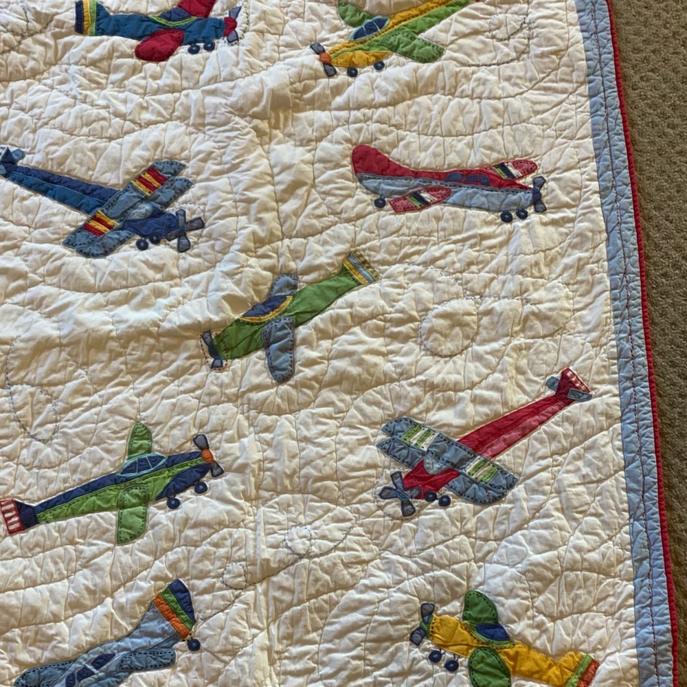 Potter Barn Kids Airplane Quilt